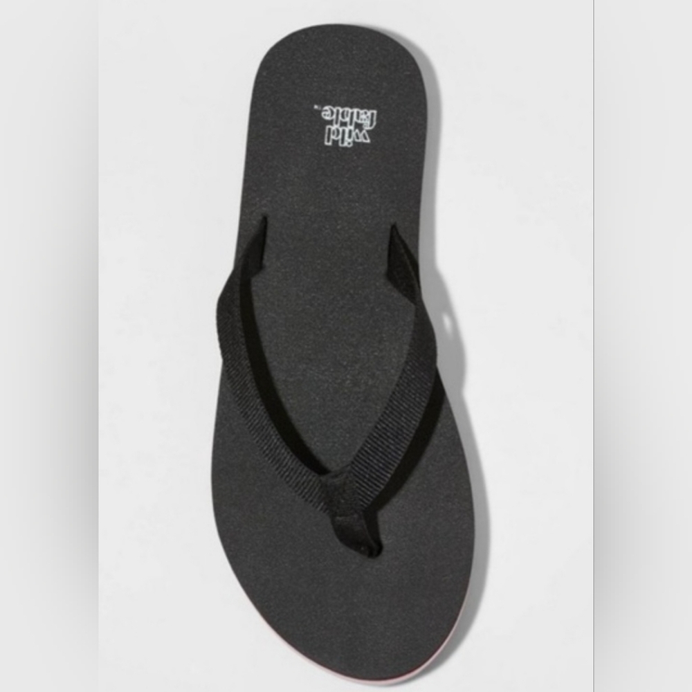 Wild Fable black thong sandals with blue pink color soles arch support size 11 - Picture 8 of 8